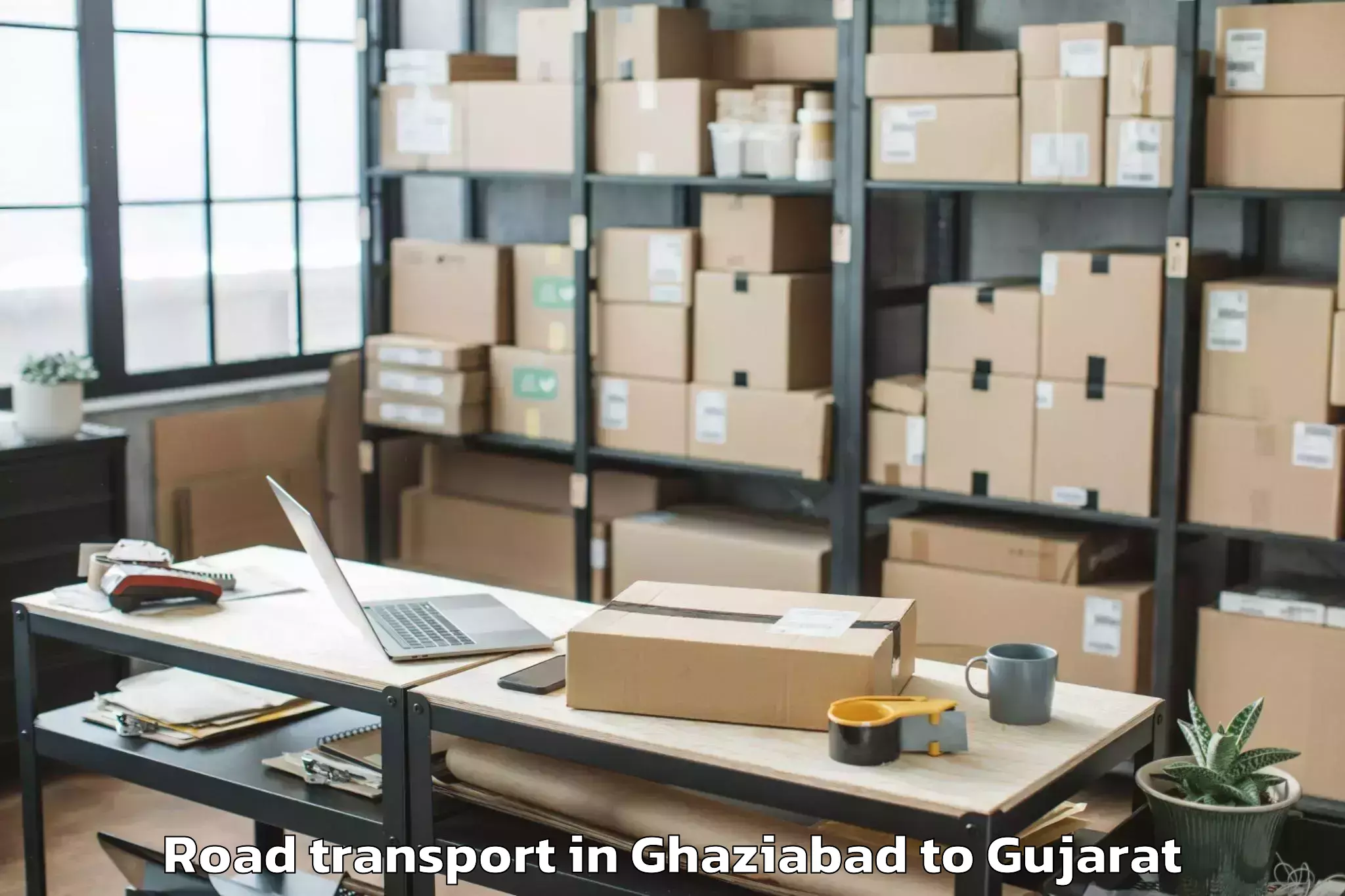 Top Ghaziabad to Amod Road Transport Available